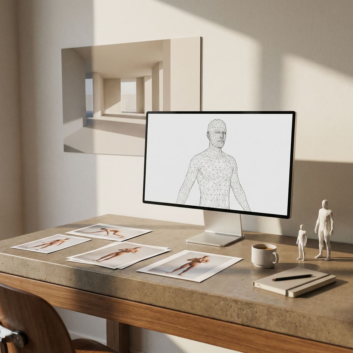 Creating low poly humans using AI for scene generation