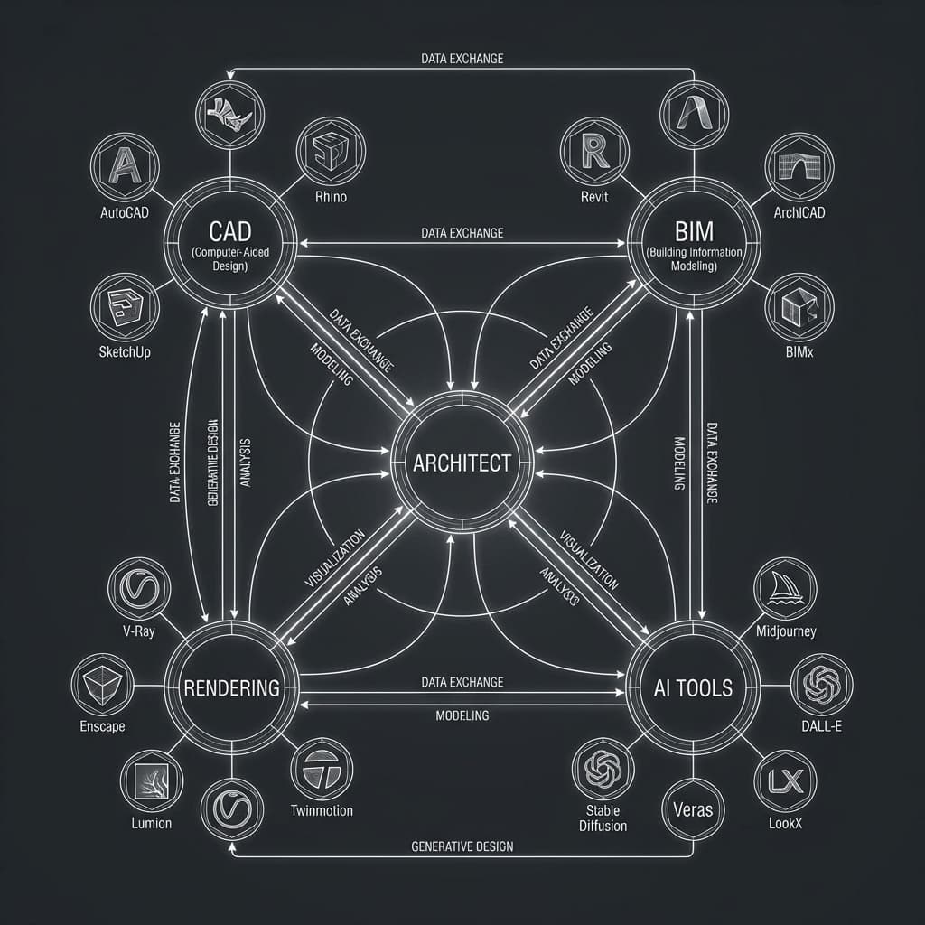 Diagram of architectural software ecosystem